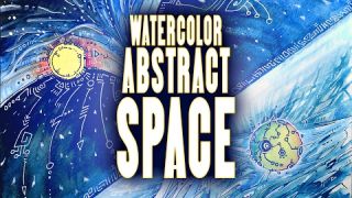 HOW TO WATERCOLOR SPACE ABSTRACTION | КАК НАРИСОВАТЬ КОСМОС АКВАРЕЛЬЮ АБСТРАКЦИЯ